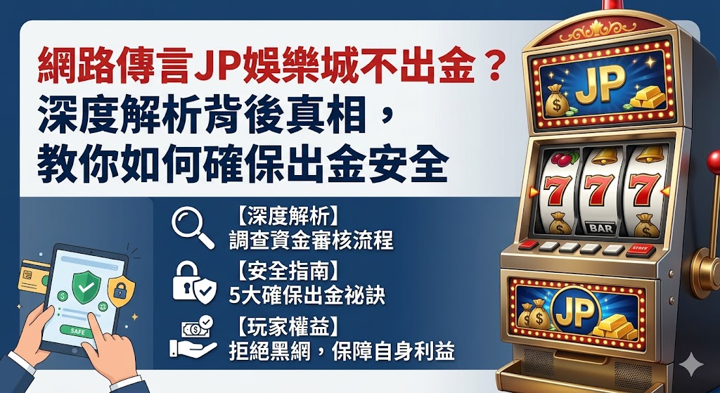 關於 JP 娛樂城不出金的網路傳言近期引發玩家熱烈討論，不少人擔心這是否為典型的博弈詐騙陷阱。深入解析背後真相可以發現，這類爭議通常源於洗碼量未達標、帳戶涉嫌異常套利、或是遇到冒充品牌的假官網攻擊。為了確保出金安全，玩家在投注前應優先確認該平台是否具備正規經營證照，並詳細閱讀各項優惠活動的提領門檻，避免落入高紅利背後的隱形條款陷阱。同時，資深玩家建議應採取小額測試出金速度，並確認客服回應的專業度與即時性。面對網路上的負面資訊，應冷靜分辨是同業惡意抹黑還是真實受害案例，並透過建立正確的風險控管觀念，搭配使用穩定的第三方支付管道，才能在享受博弈樂趣的同時，有效保護個人資產不被非法平台坑騙，確保每筆獲利都能順利回到口袋中。