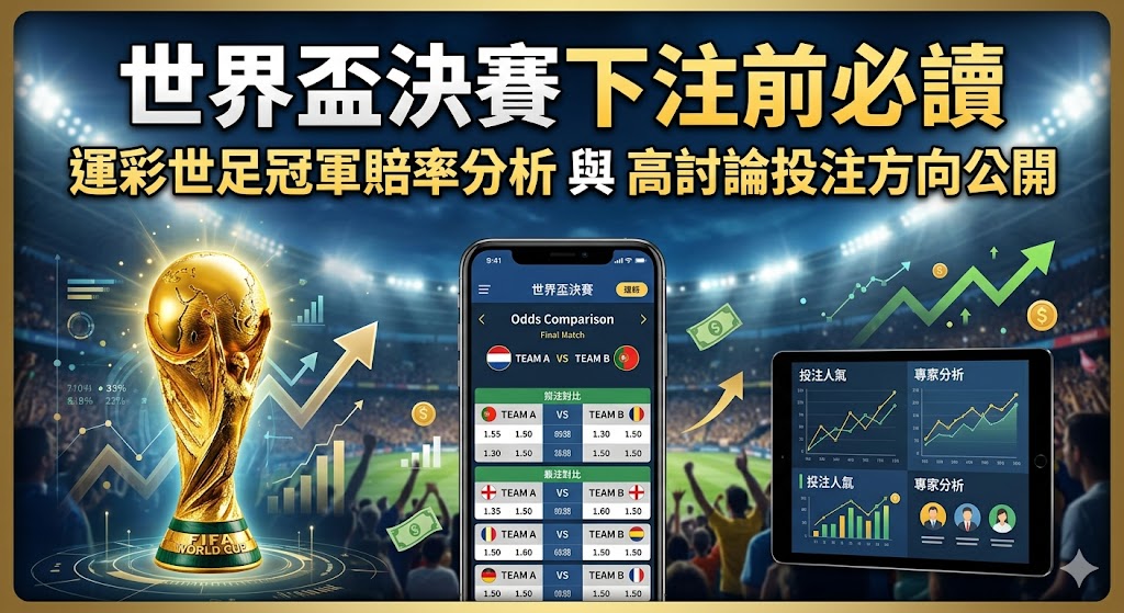 世界盃決賽下注前必讀｜運彩世足冠軍賠率分析與高討論投注方向公開